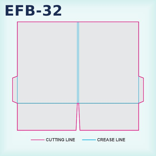 EFB-32 — Pocket Folder With Business Card Slit packaging